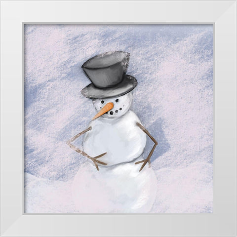 Snow Storm White Modern Wood Framed Art Print by Seay, Anne