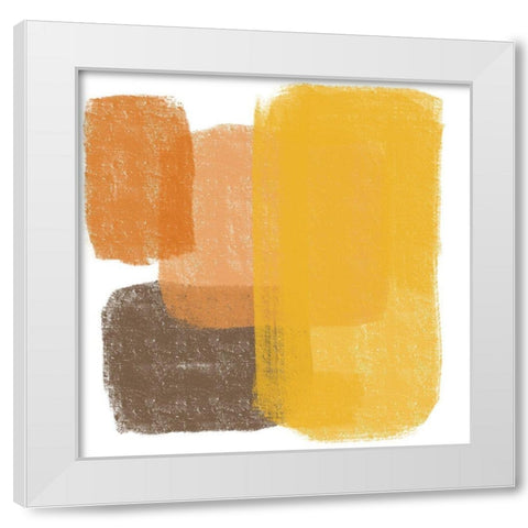 Mod Earth White Modern Wood Framed Art Print by Seay, Anne