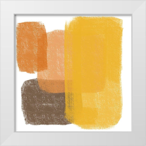 Mod Earth White Modern Wood Framed Art Print by Seay, Anne