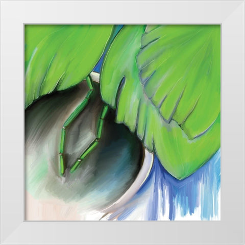 Tropics White Modern Wood Framed Art Print by Seay, Anne