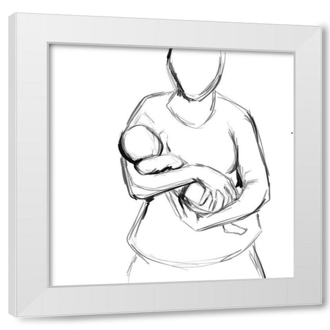 Lifelines White Modern Wood Framed Art Print by Seay, Anne