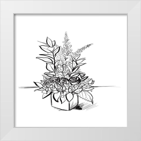 Lifelines II White Modern Wood Framed Art Print by Seay, Anne