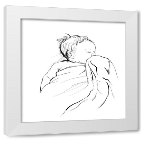 Lifelines III White Modern Wood Framed Art Print by Seay, Anne