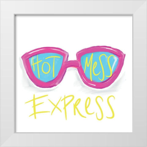 Hot Mess Express White Modern Wood Framed Art Print by Seay, Anne