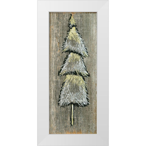 Christmas Tree White Modern Wood Framed Art Print by Seay, Anne