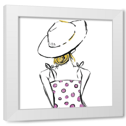 Girl White Modern Wood Framed Art Print by Seay, Anne