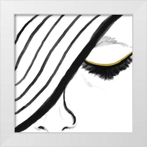 Gold Lash White Modern Wood Framed Art Print by Seay, Anne