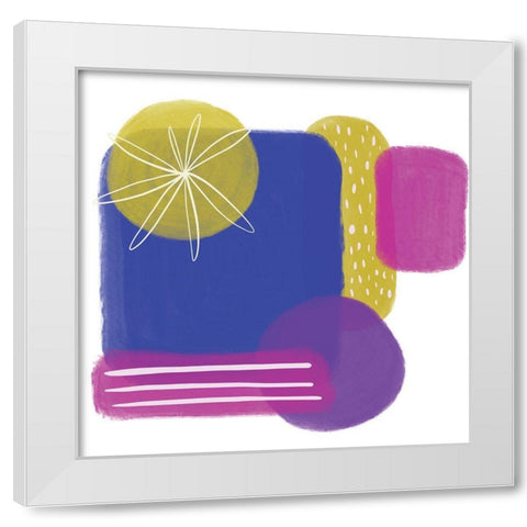 Perky Purple II White Modern Wood Framed Art Print by Seay, Anne