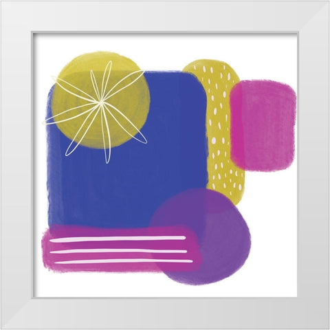 Perky Purple II White Modern Wood Framed Art Print by Seay, Anne