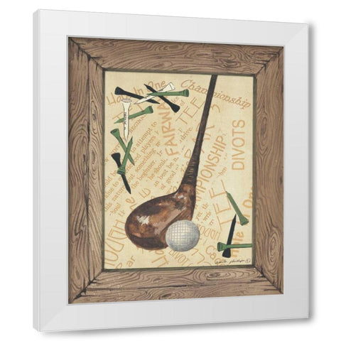 Driver White Modern Wood Framed Art Print by Phillips, Anita