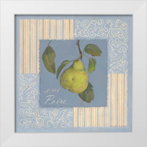 Une Poire White Modern Wood Framed Art Print by Phillips, Anita
