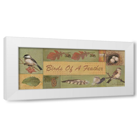 Birds of a Feather White Modern Wood Framed Art Print by Phillips, Anita