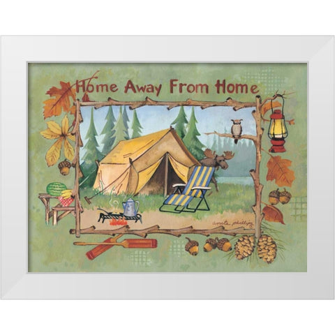 Home Away from Home White Modern Wood Framed Art Print by Phillips, Anita