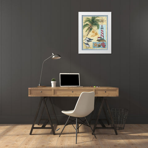 Lighthouse Letters White Modern Wood Framed Art Print by Phillips, Anita