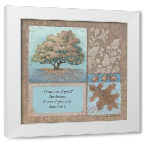 Dream As If White Modern Wood Framed Art Print by Phillips, Anita