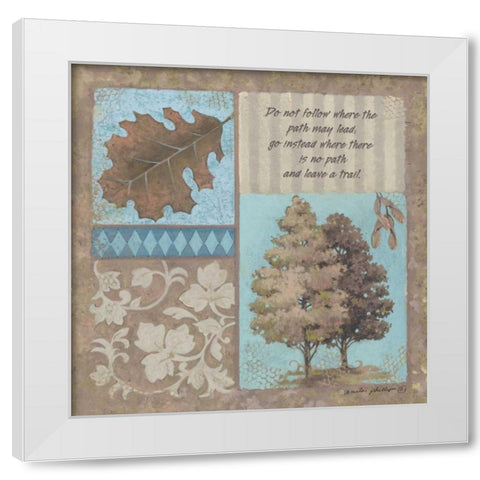 Do Not Follow White Modern Wood Framed Art Print by Phillips, Anita