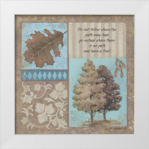 Do Not Follow White Modern Wood Framed Art Print by Phillips, Anita