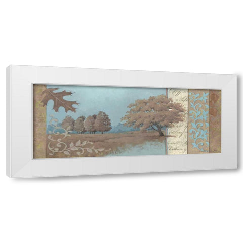 Fall Serenity White Modern Wood Framed Art Print by Phillips, Anita
