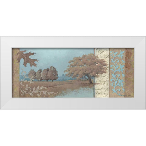 Fall Serenity White Modern Wood Framed Art Print by Phillips, Anita