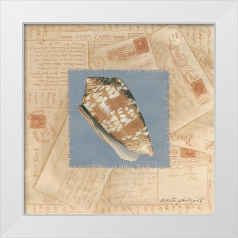 Marbled Cone White Modern Wood Framed Art Print by Phillips, Anita