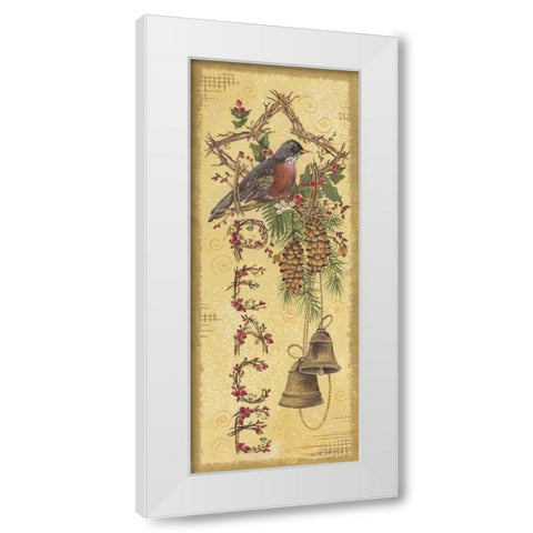 Peace White Modern Wood Framed Art Print by Phillips, Anita