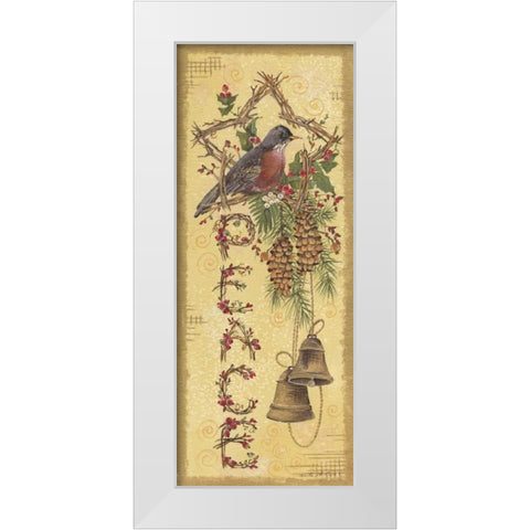 Peace White Modern Wood Framed Art Print by Phillips, Anita