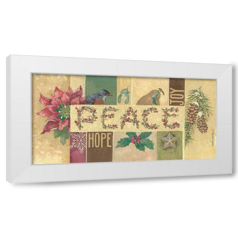 Peace White Modern Wood Framed Art Print by Phillips, Anita