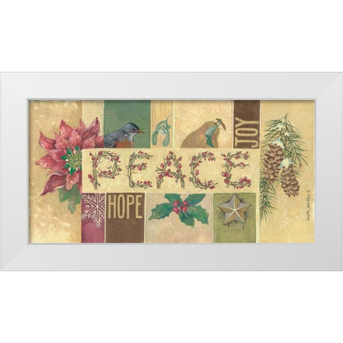 Peace White Modern Wood Framed Art Print by Phillips, Anita