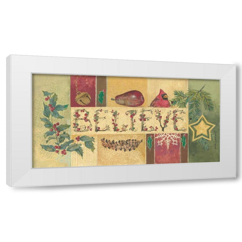 Believe White Modern Wood Framed Art Print by Phillips, Anita