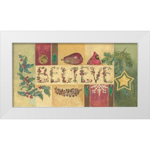 Believe White Modern Wood Framed Art Print by Phillips, Anita
