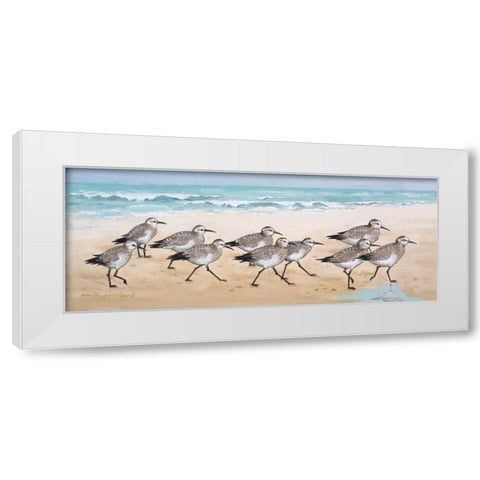 Beating the Waves White Modern Wood Framed Art Print by Phillips, Anita