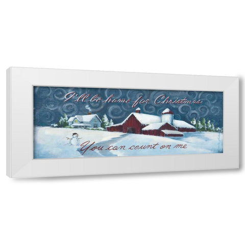 Home for Christmas White Modern Wood Framed Art Print by Phillips, Anita
