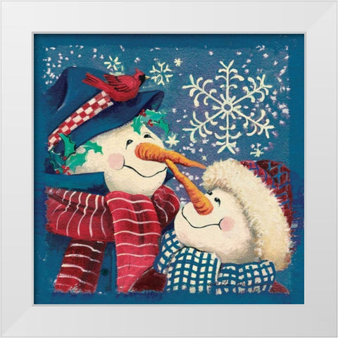 Nose to Nose White Modern Wood Framed Art Print by Phillips, Anita