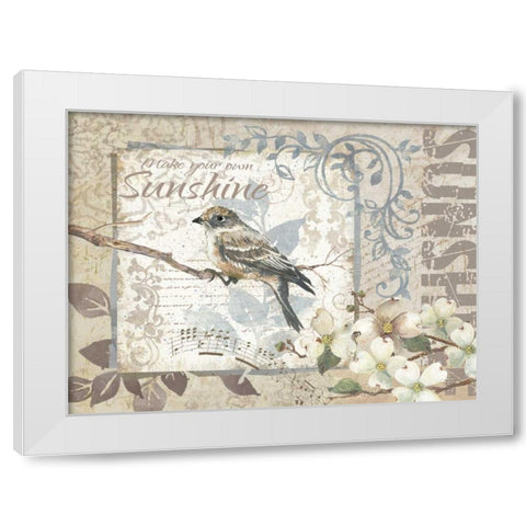 Make Your Own Sunshine White Modern Wood Framed Art Print by Phillips, Anita