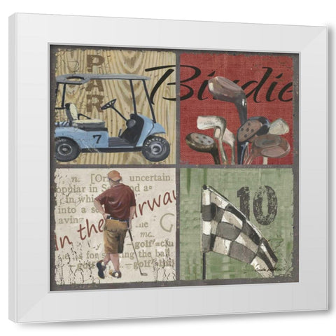 Birdie White Modern Wood Framed Art Print by Phillips, Anita