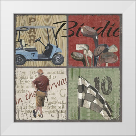 Birdie White Modern Wood Framed Art Print by Phillips, Anita