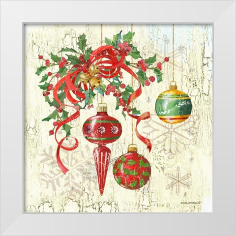 Ornaments I White Modern Wood Framed Art Print by Phillips, Anita