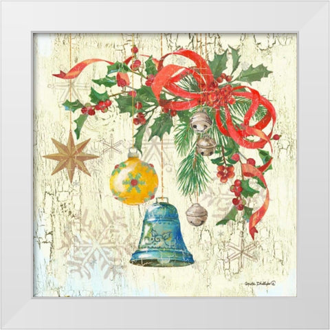 Ornaments II White Modern Wood Framed Art Print by Phillips, Anita