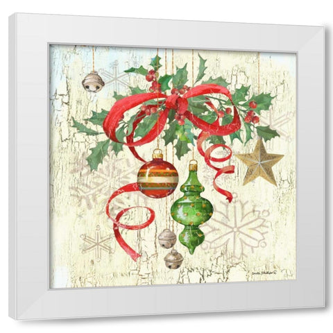 Ornaments III White Modern Wood Framed Art Print by Phillips, Anita