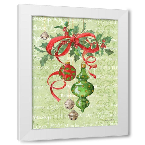 Ornaments Inspiration I White Modern Wood Framed Art Print by Phillips, Anita