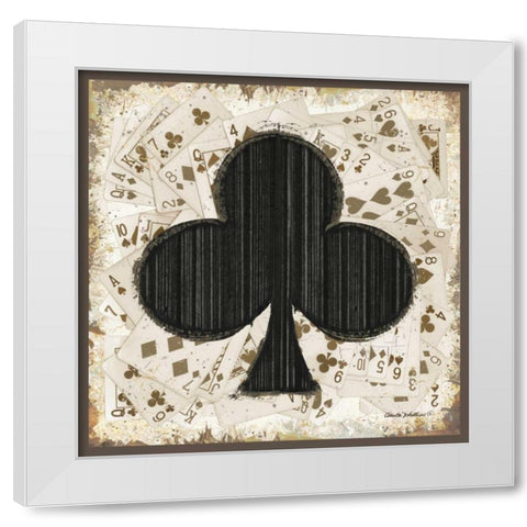 Clubs White Modern Wood Framed Art Print by Phillips, Anita