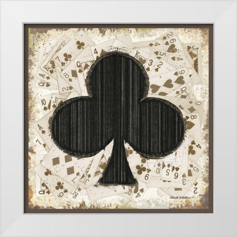 Clubs White Modern Wood Framed Art Print by Phillips, Anita