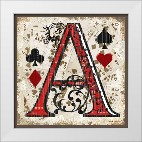 Ace White Modern Wood Framed Art Print by Phillips, Anita