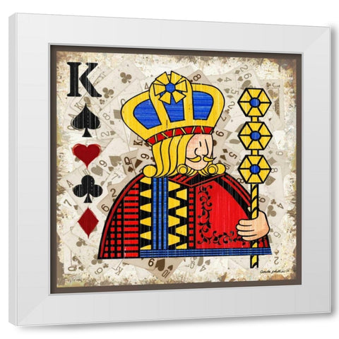 King of Spades White Modern Wood Framed Art Print by Phillips, Anita