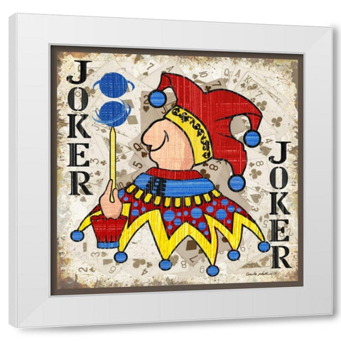 Joker White Modern Wood Framed Art Print by Phillips, Anita