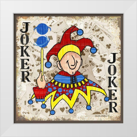 Joker II White Modern Wood Framed Art Print by Phillips, Anita