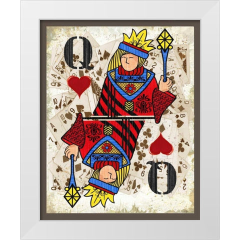 Queens White Modern Wood Framed Art Print by Phillips, Anita