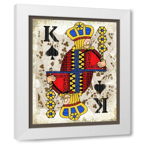 Kings White Modern Wood Framed Art Print by Phillips, Anita