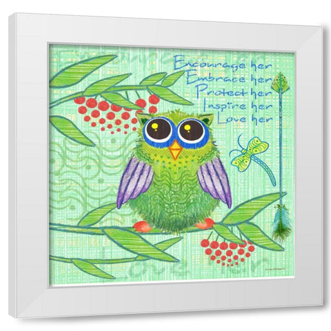 Lil Bird II White Modern Wood Framed Art Print by Phillips, Anita