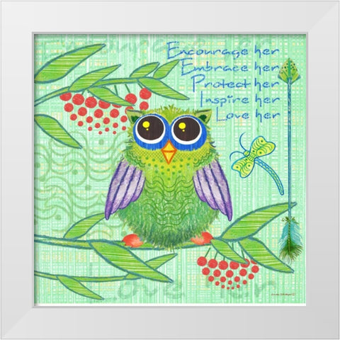 Lil Bird II White Modern Wood Framed Art Print by Phillips, Anita